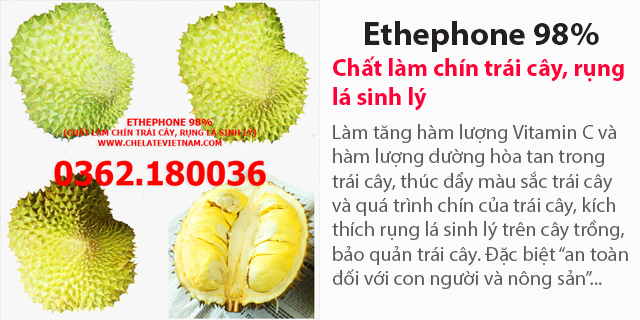 Ethephon 99% (Chất làm chín trái cây, rụng lá sinh lý)